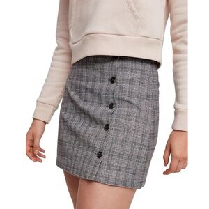 Women’s Yuri Aritzia Plaid Button-Front Skirt SZ 4
